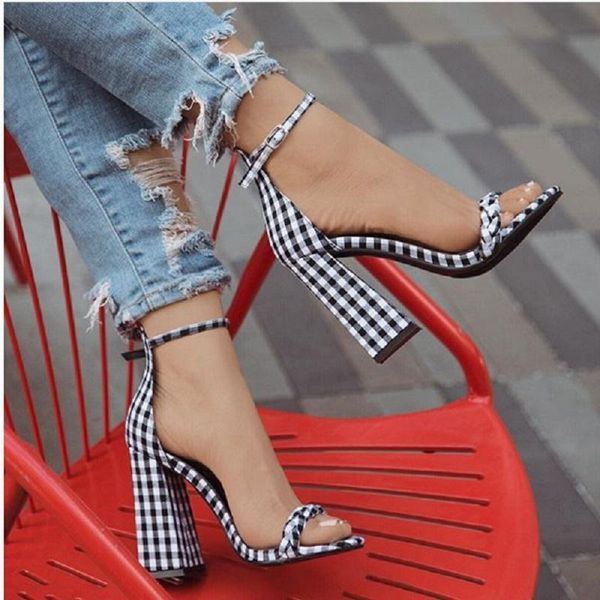 

dress shoes ippeum womens fashion pu women heeled sandals bandage ankle strap pumps super high heels peep toe lady size 4, Black