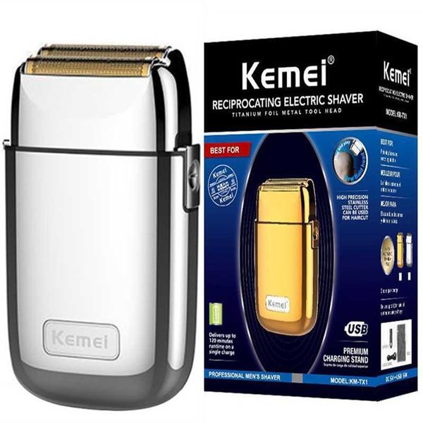

original rechargeable metal housing pro electric shaver for men hair beard electric razor bald shaving machine finishing fade p0817