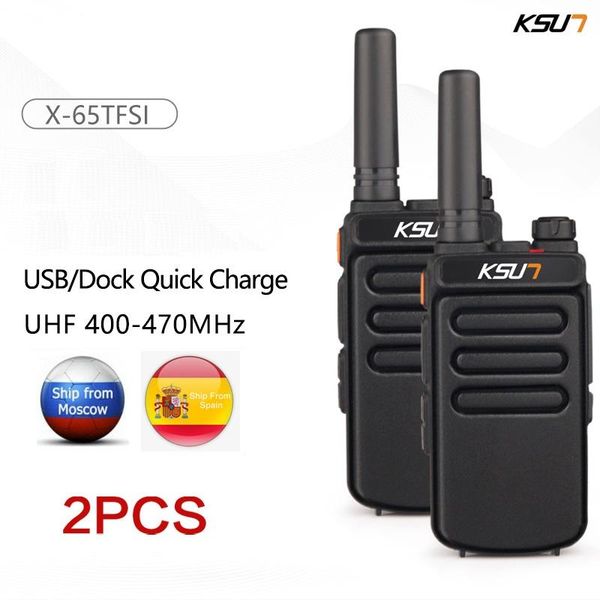 

walkie talkie 2pcs mini powerful ham radio station comunicador uhf two-way portable transmitter receiver ksun x65