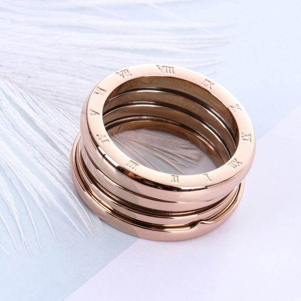 

18kgp rose gold color classic spring numeral ring stainless steel charm luxury jewelry for women men good gift(gr242), Silver