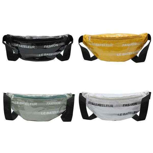 

waist bags letter print girls jelly fanny belt packs women shoulder chest black geometric laser phone pouch
