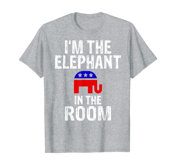 

i'm the elephant in the room funny republican conservative t-shirt, White;black