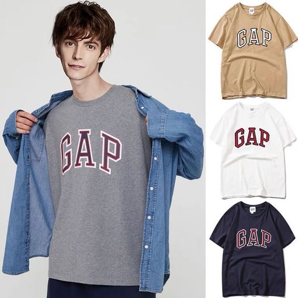 

luxury brand t shirt south korea g/ap short sleeve t-shirt men's and women's couple's pure cotton round neck 2021 summer, White;black