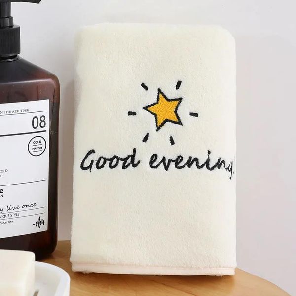 

towel 35x75 cm color absorbent bath shower cotton soft dry microfiber facial thick