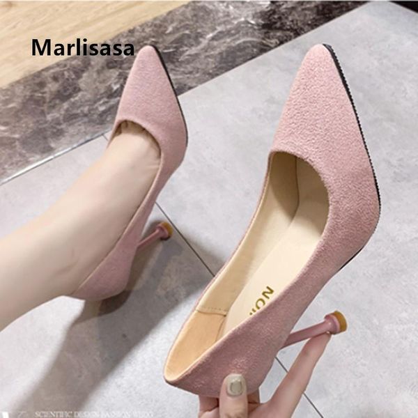 

marlisasa women classic black high heel shoes ladies cute sweet beige heels female fashion black pumps f9025