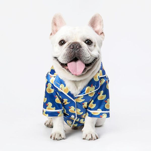 

pet cute duck print clothing dogs comfortable pajamas puppy kitten designer sleepwear small medium dog outfit cat costume