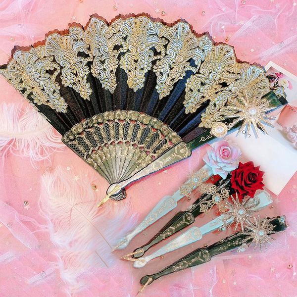 

other home decor vintage style janpanese flower fabric plastic folding dance hand fan summer classic held chinese fans