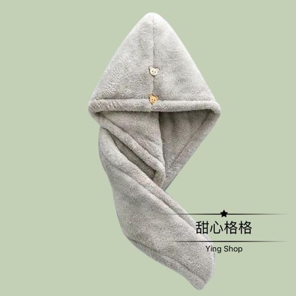 

soft cotton cute quick hair drying towels wrap adults hooded microfiber towel bathroom recznik do wlosow bathroom set bj50mj