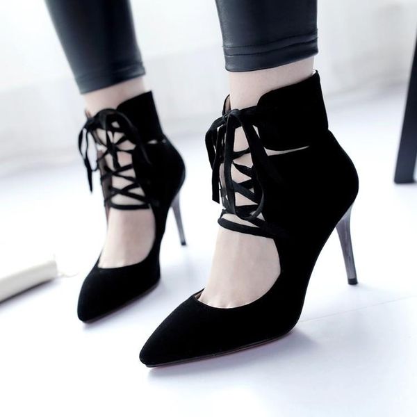 

pxelena rome lace up gladiator pumps women stiletto high heels lady shoes party dress heels black 2021 spring 34-43