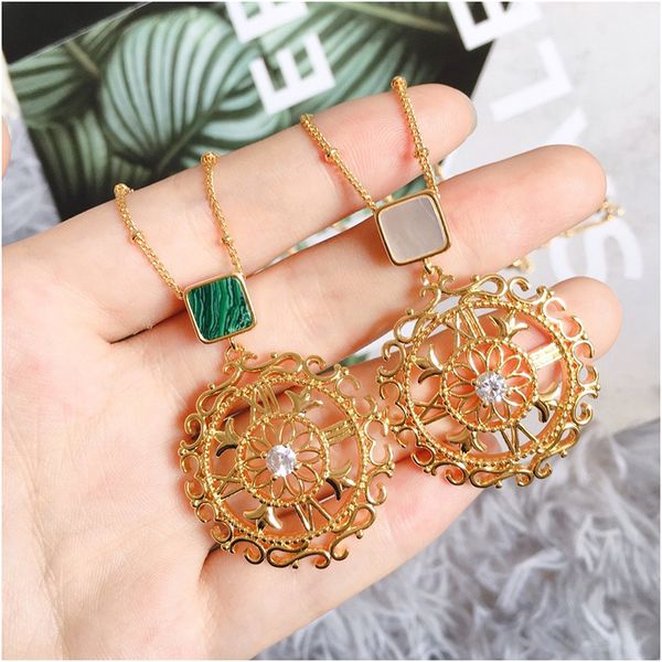 

fashion jewelry necklace green and white shell agate bohemian necklace for women luxury designer designer jewelry for women, Silver
