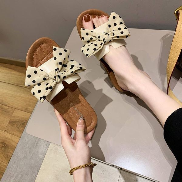 

slippers flat shoes female butterfly-knot casual slides low slipers women luxury soft 2021 summer rubber pu, Black