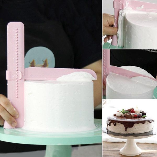 

baking & pastry tools cake scraper smoother adjustable fondant spatulas edge cream decorating diy for cakes