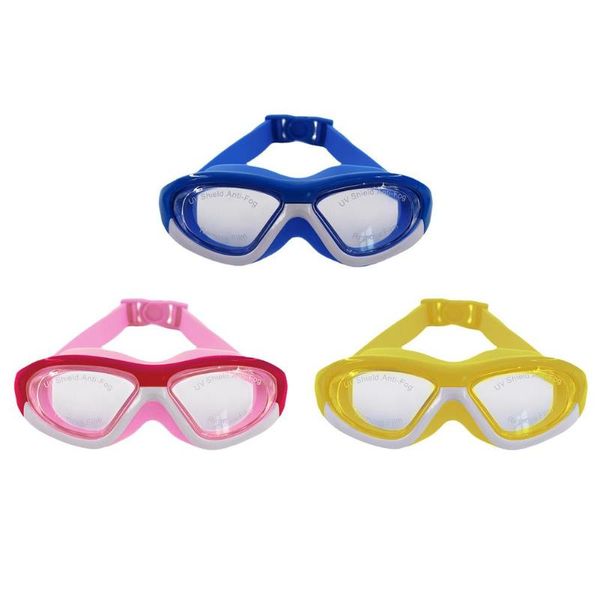 

pool & accessories kids swim goggles children protection swimming glasses anti fog uv shield nose clip electroplate waterproof silicone