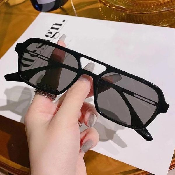 

2021 square classic sunglasse women luxury gradient retro candy color plastic glasses vintage feminino, White;black