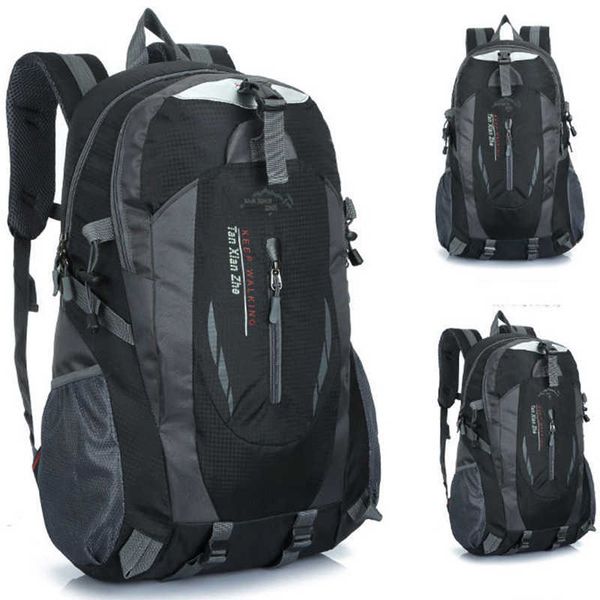 Su geçirmez Tırmanma Spor Açık Unisex Naylon Sırt Çantaları Seyahat Sırt Çantası Kamp Yürüyüş Trekking Paketi DayPack Çanta Erkekler Için Q0721