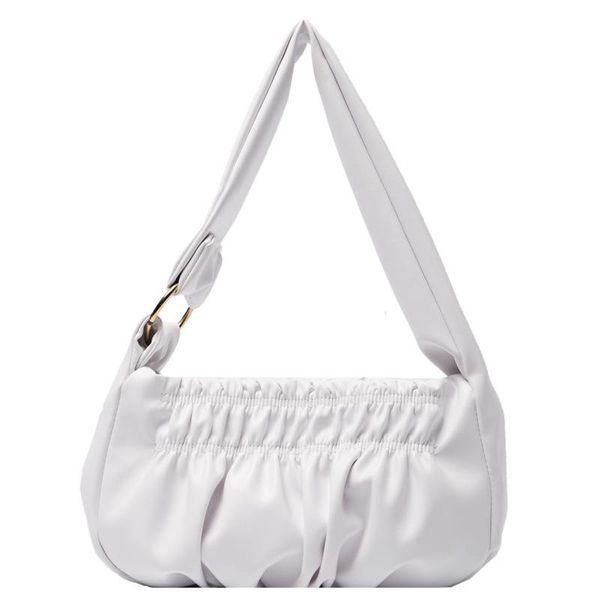 

evening bags minimalist style pure color pleated pu shoulder pilow bag woman purses