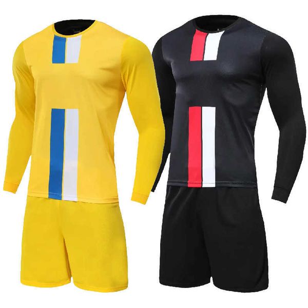 

new football uniforms men's football jerseys boys girls soccer clothes sets long sleeve goalkeeper soccer jersey customized, Gray