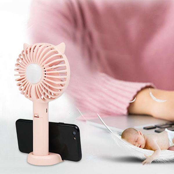 

electric fans small portable handheld fan,1200mah usb battery operated mini personal fan with 3 speeds for office home travel camping (pink)