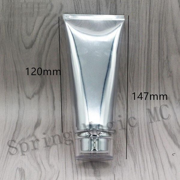 

storage bottles & jars 80ml shiny gold/silver soft tube with acrylic screw lid bb cream cosmetic packaging 80g plastic skin care hose