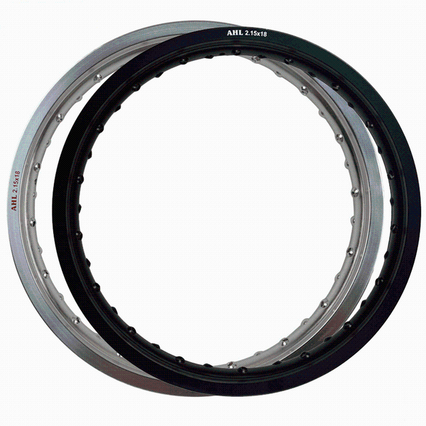 

motorcycle accessories 6061 aviation aluminum 2.15x18 32 36 holes spoke silver / black motorcycle rims wheel circle hole 2.15*18