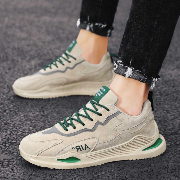 

2021 autumn trend fashion casual shoes outdoor light and simple sports round head lace up low men's