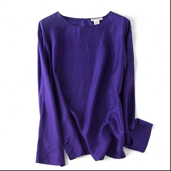 

womens vintage natural silk blouse ol pure silk with plus size large size holiday women elegant o neck long sleeve blouses, White