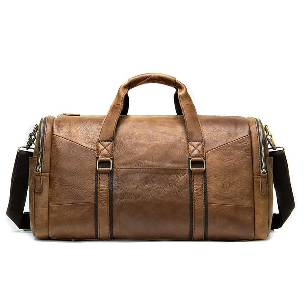 

mens travel bag genuine leather duffle overnight vingate weekend luggage business