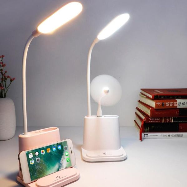 

multifunctional led touch desk lamp usb rechargeable bedroom table light