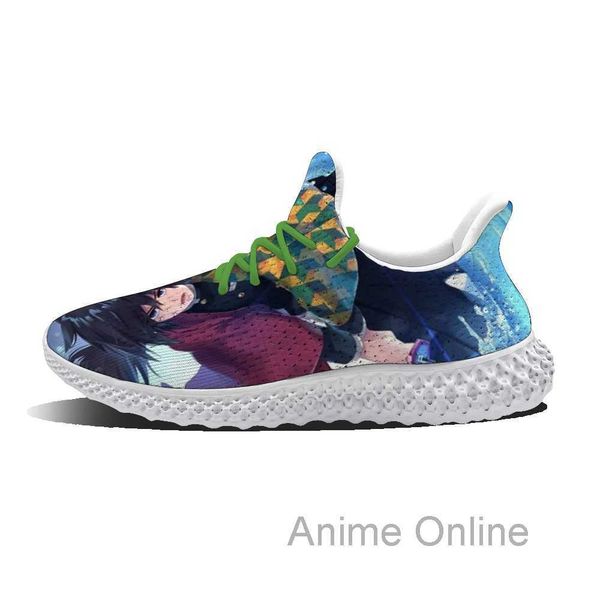

spring tomioka giyuu anime pattern casual lace-up shoes
