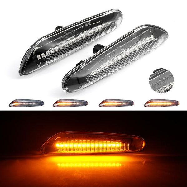 

emergency lights 2x dynamic flowing led turn signal side marker light blinker indicator lamp for e81 e82 e88 e60 e61 e90 e91 e92 e93 x3