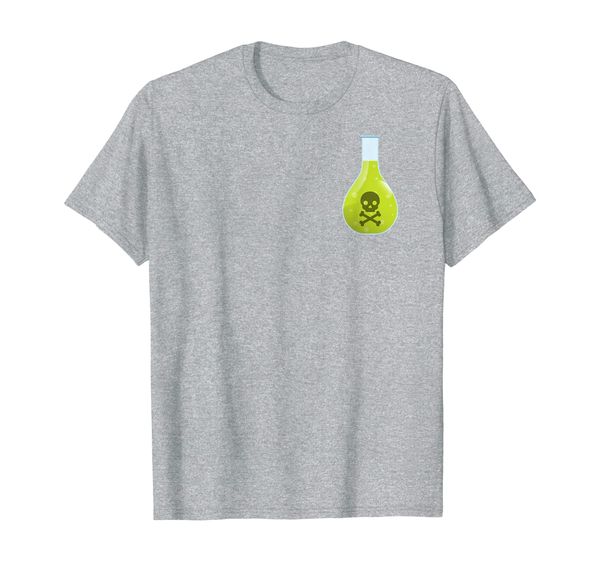 

poison bottle pocket t-shirt - left side graphic, White;black