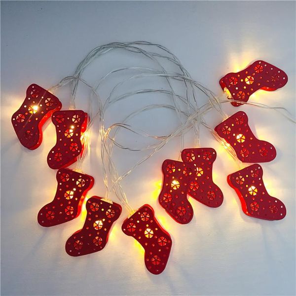 

strings holiday party ornaments string light decorations christmas socks festival supplies battery type white lights
