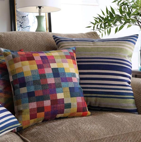 

vintage geometric square throw pillow/almofadas case children,european american cushion cover home decore