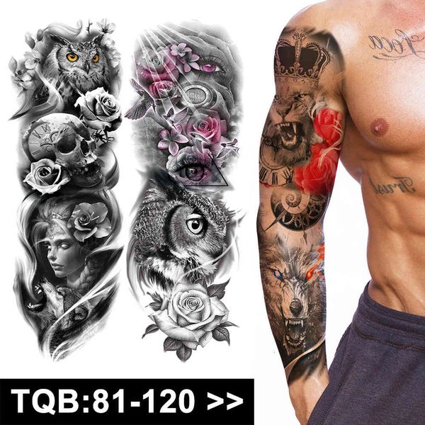 

tattoo paste sticker big flower arm water transfer waterproof