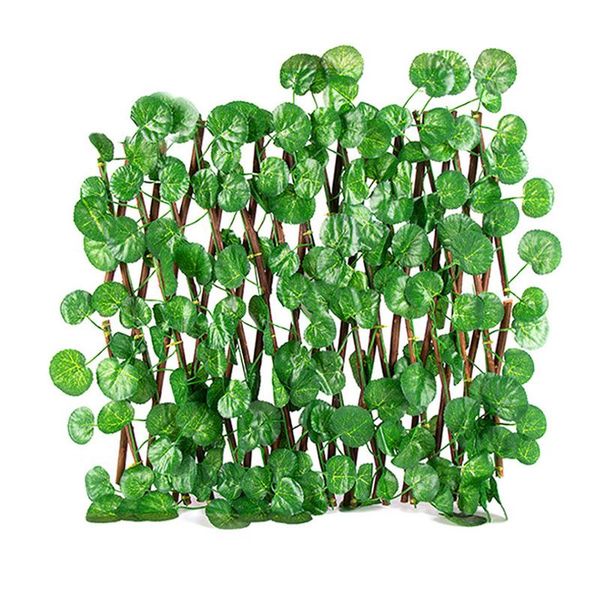 

fencing, trellis & gates retractable artificial garden fence wooden stakes guardrail simulation wood vines climbing frame imitation