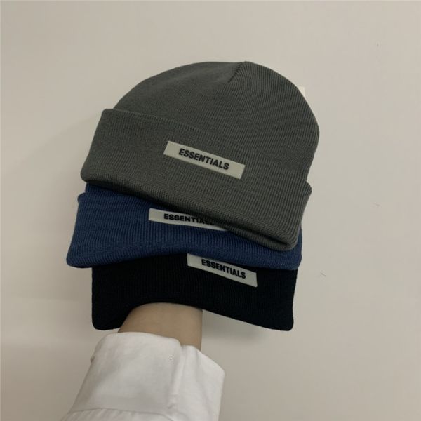 

2021 new winter fog beanies hat caps men women version essentials cap skateboard 15go, Blue;gray