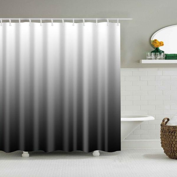 

shower curtains gradient color curtain polyester fabric environmentally friendly waterproof design private bathroom gift with hook b1050