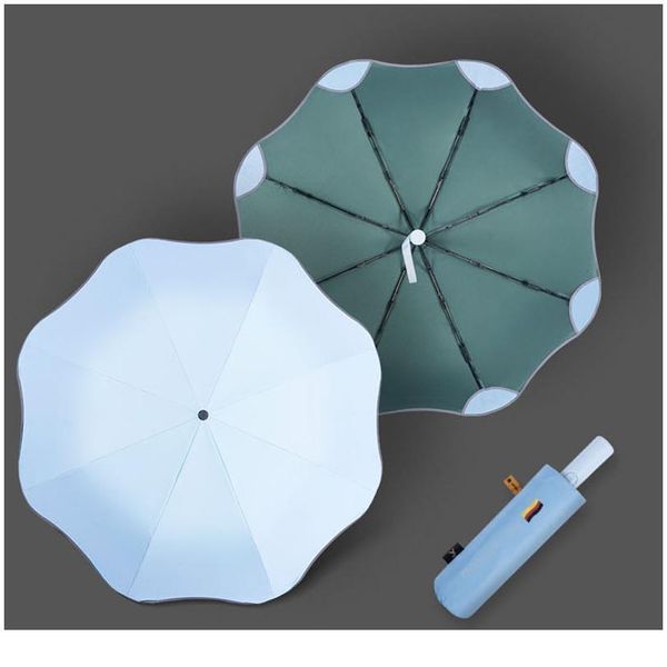 

anti-uv full matic business umbrella 3 folding male female parasol sun umbrella rain women windproof luxury umbrella qyluwc