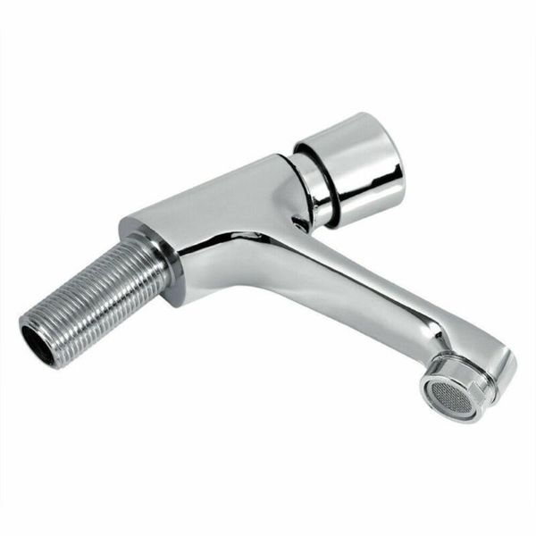 

bathroom sink faucets public time delay faucet self closing saving water silver
