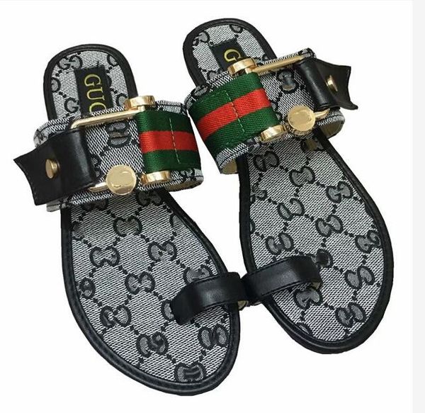 

women flip-flops leather women metal black gold slippers summer white beach sandals
