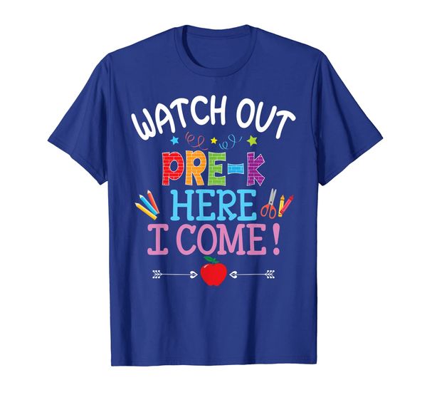

watch out pre-k here i come t-shirt look back to school, White;black