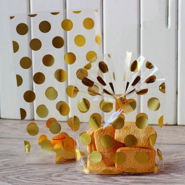 

gift wrap 100pcs/set packing bag bread baking supplies plastic biscuits packaging dot candy cookies package party wedding decor #yj
