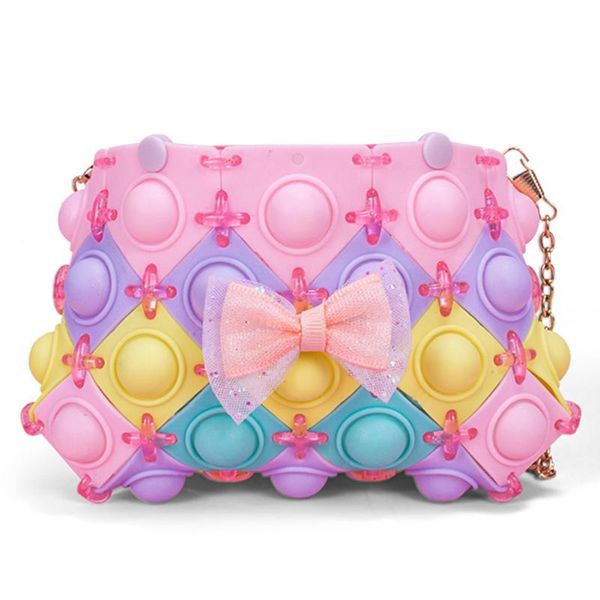 

party favor bubble antistress toys children sensory toy reliever push purse decompression finger press coin bag