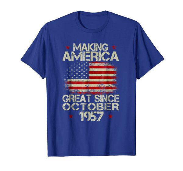 

october 1957 61 years old 61st birthday gift 1957 year shirt, White;black