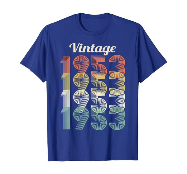 

vintage 1953 t shirt - 66th birthday gift for men and women, White;black