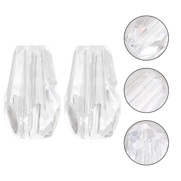 

wall lamp 2pcs diamond column table decor center tranparent desk