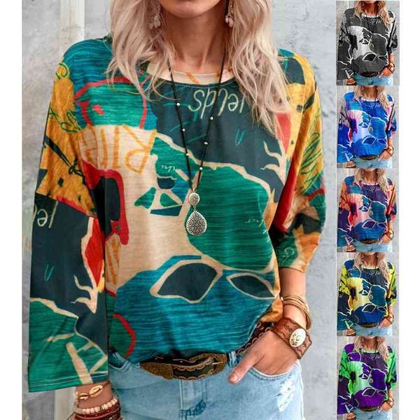 

autumn 2021 map print long sleeve women's t-shirt top, Black;gray