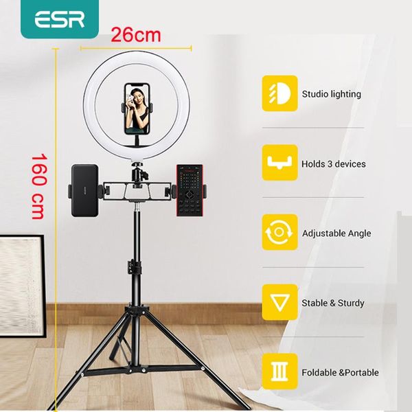

cell phone mounts & holders esr ring light with tripod for holder led professional pographic lighting live stream makeup video show