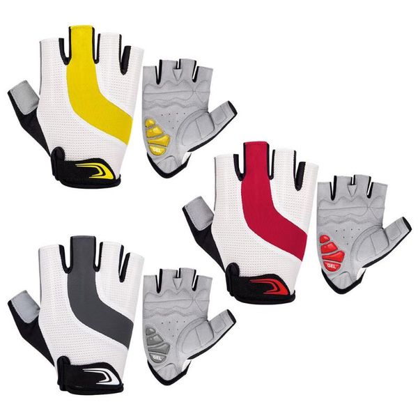

cycling gloves 1 pair of anti-slip breathable bike half mtb road motorcycle fingerless equipment, Black
