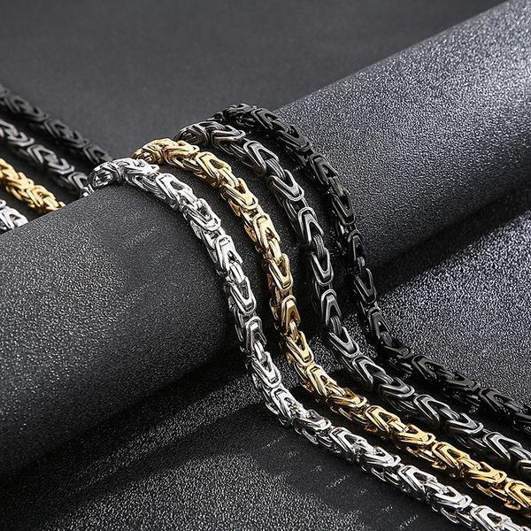 

chains 6mm width retro cross-chain fashion men party necklace punk rock hiphop stainless steel biker accessories jewelry gifts, Silver
